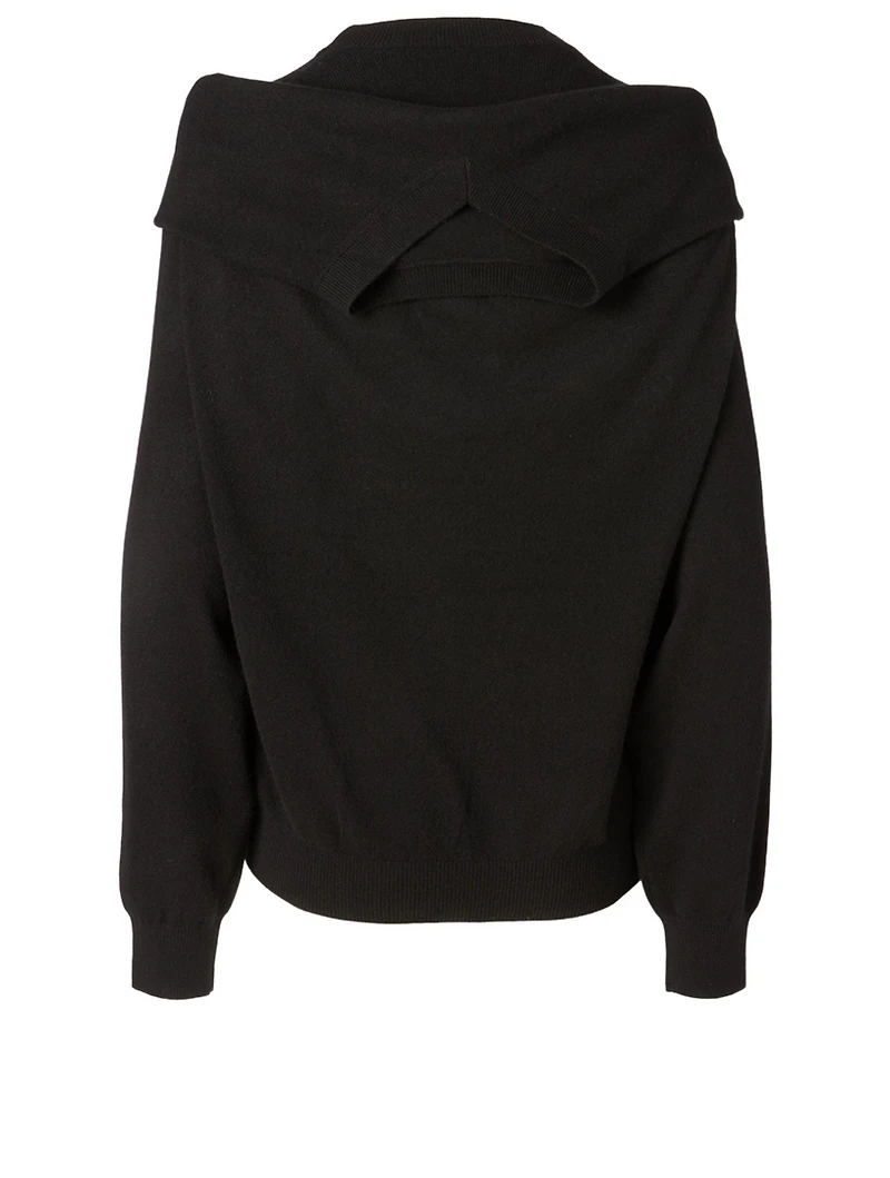 Wool And Cashmere Shoulder Tie Sweater