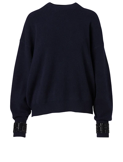 Wool Sweater With Studded Cuffs