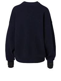 Wool Sweater With Studded Cuffs
