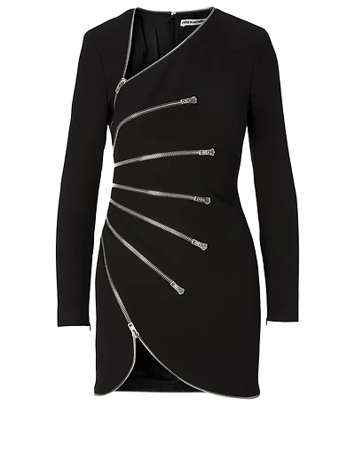 Long-Sleeve Dress With Zippers