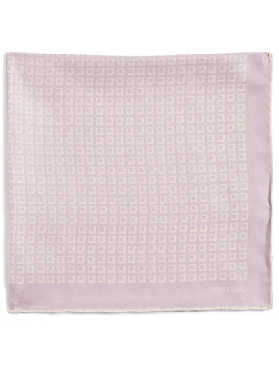 Silk Pocket Square In Cube Print