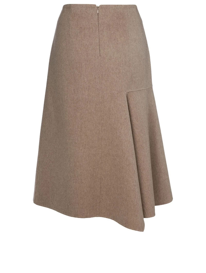 Wool And Cashmere Asymmetric Skirt