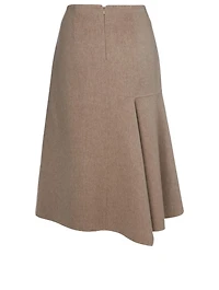 Wool And Cashmere Asymmetric Skirt