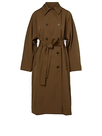 Wool-Blend Double-Breasted Coat