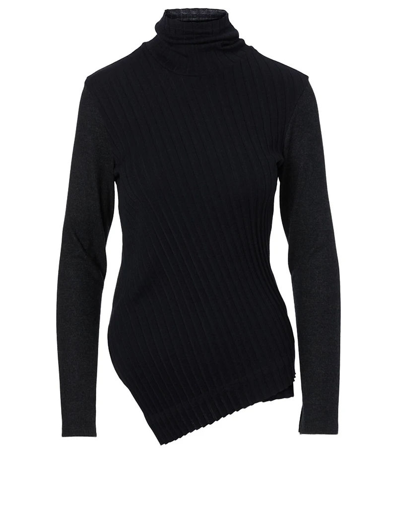 Wool Turtleneck Top