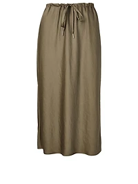 Drawstring Midi Skirt
