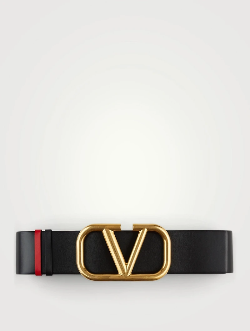 VLOGO Signature Leather Reversible Belt