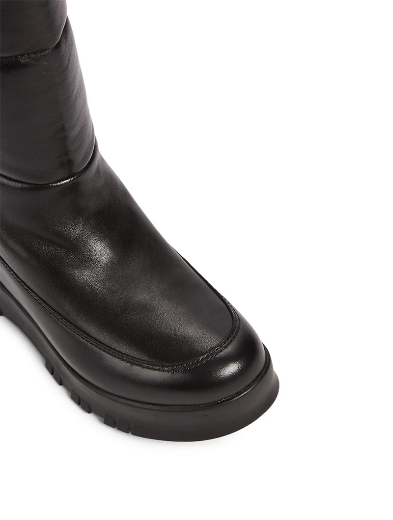 Leather Puffer Boots