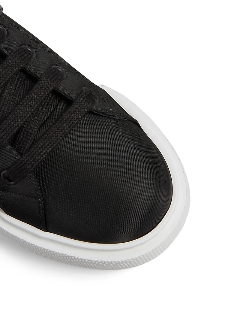 Nylon High-Top Sneakers With Studs