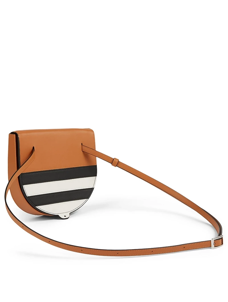 Mini Heel Marine Stripe Leather Bag