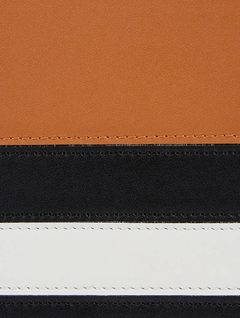 Mini Heel Marine Stripe Leather Bag