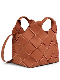 Basket Woven Leather Bag