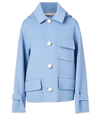 Wool And Cashmere Coat With Hood