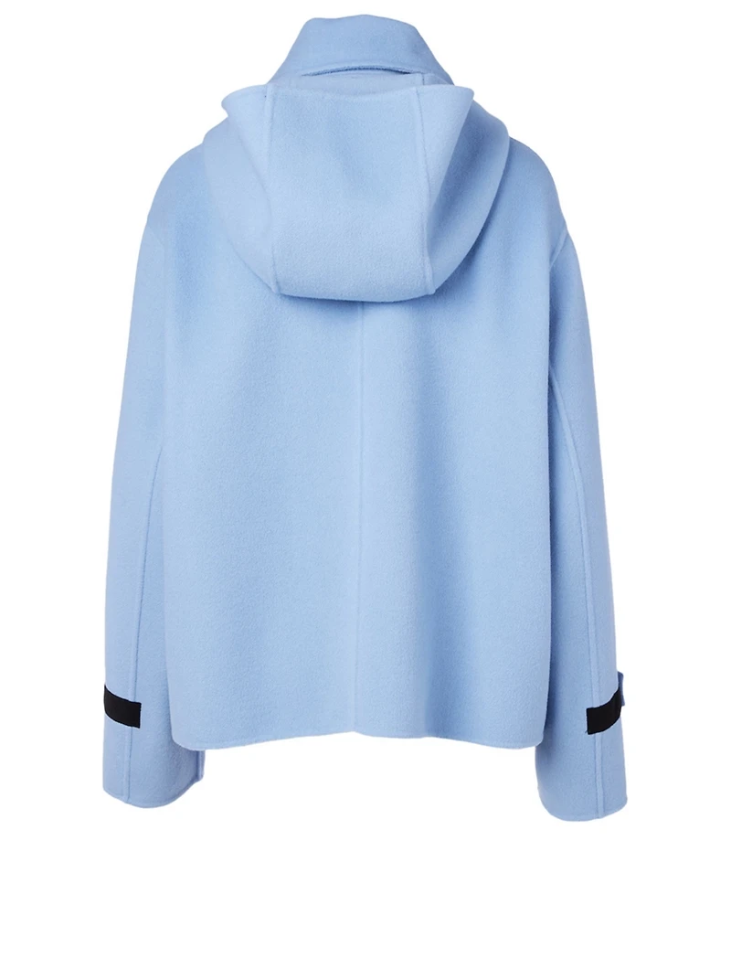 Wool And Cashmere Coat With Hood