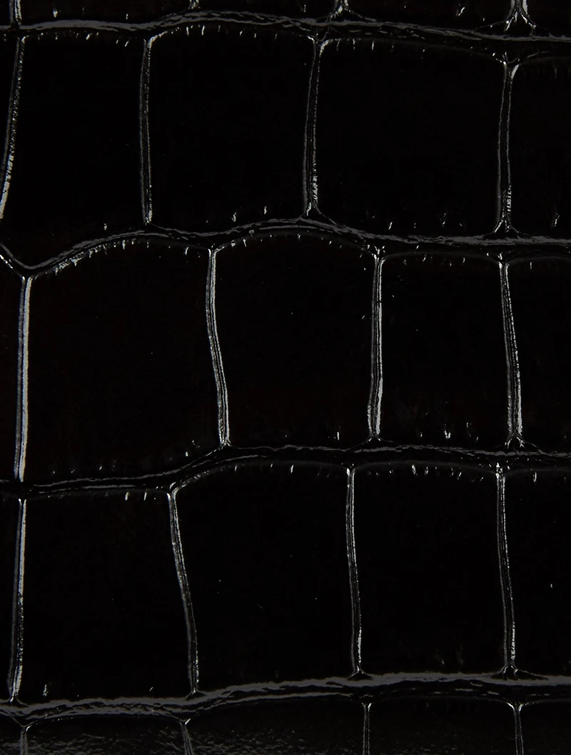 Mini Pandora Croc-Embossed Leather Bag