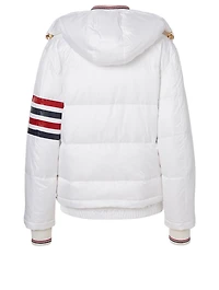 Down Bomber Jacket With Hood
