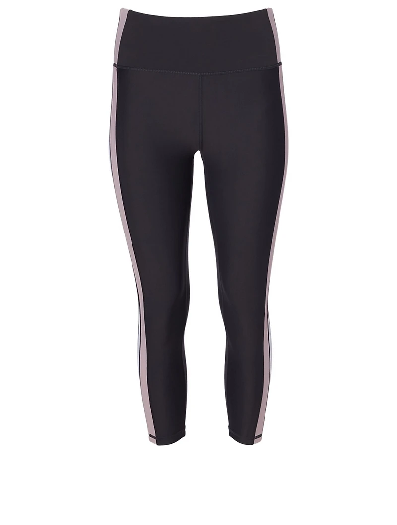 Cleo Stripe High-Waisted Cropped Leggings