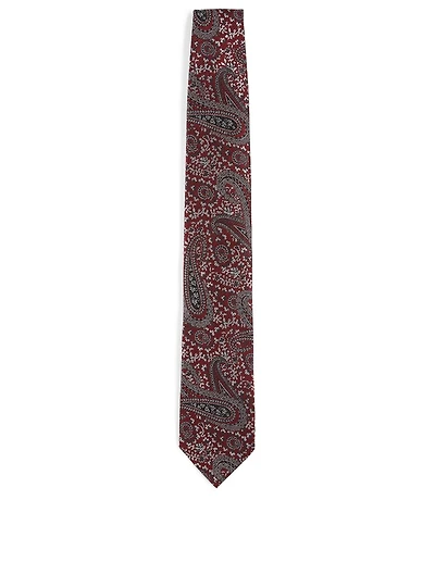 Silk Tie In Paisley Pattern