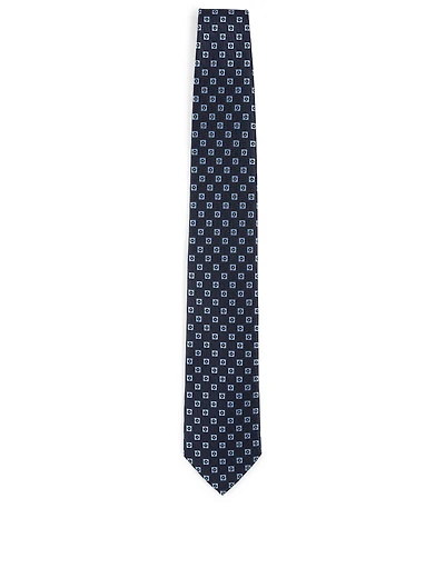 Silk Tie In Square Pattern