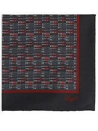 Silk Pocket Square In Check Print