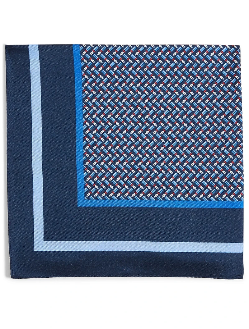 Silk Pocket Square In Check Print