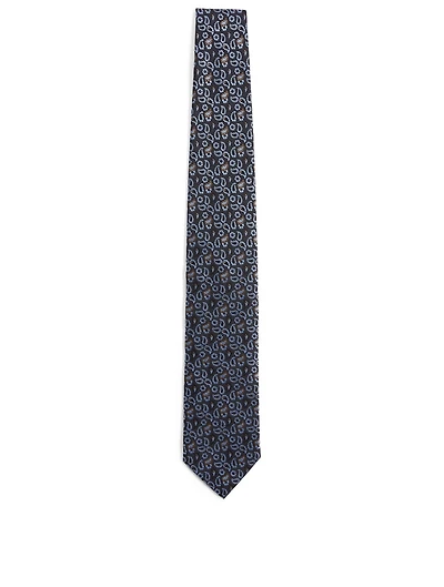 Silk Tie In Paisley Pattern