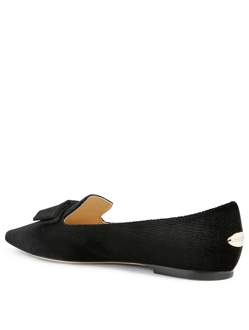 Gala Velvet Flats Lizard Print