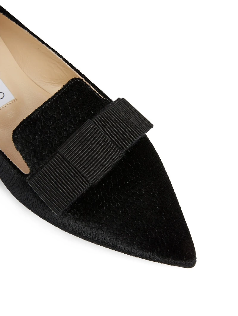 Gala Velvet Flats Lizard Print
