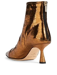 Kix Metallic Leather Ankle Boots Lizard Print