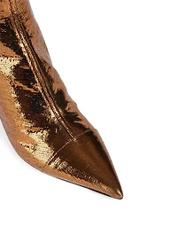 Kix Metallic Leather Ankle Boots Lizard Print