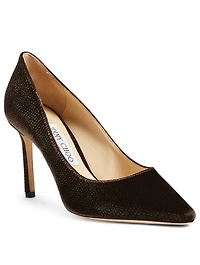 Romy 85 Velvet Pumps Lizard Print