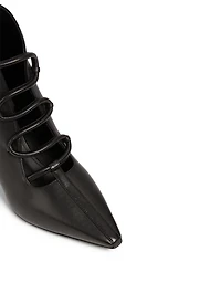Ciconia 70 Gancini Snake Leather Heeled Ankle Boots
