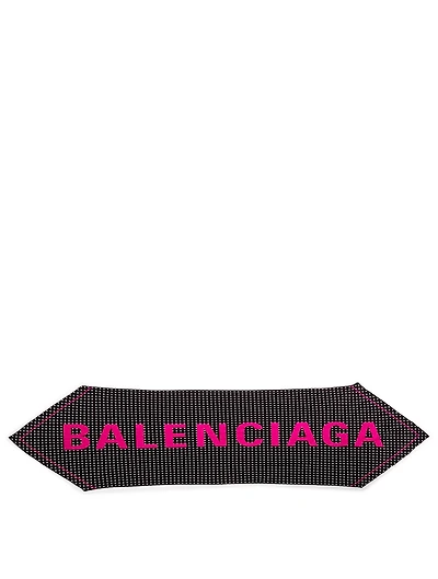 Silk Logo Scarf In Polka Dot Print