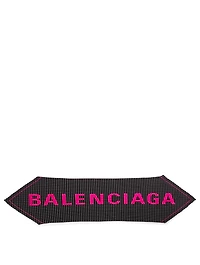 Silk Logo Scarf In Polka Dot Print