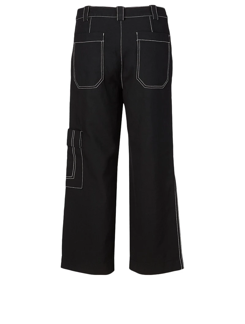 Cotton And Wool Cargo Pants