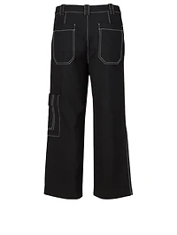 Cotton And Wool Cargo Pants