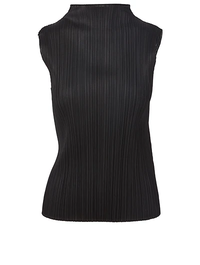Pleated Mockneck Top