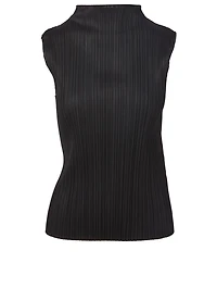 Pleated Mockneck Top