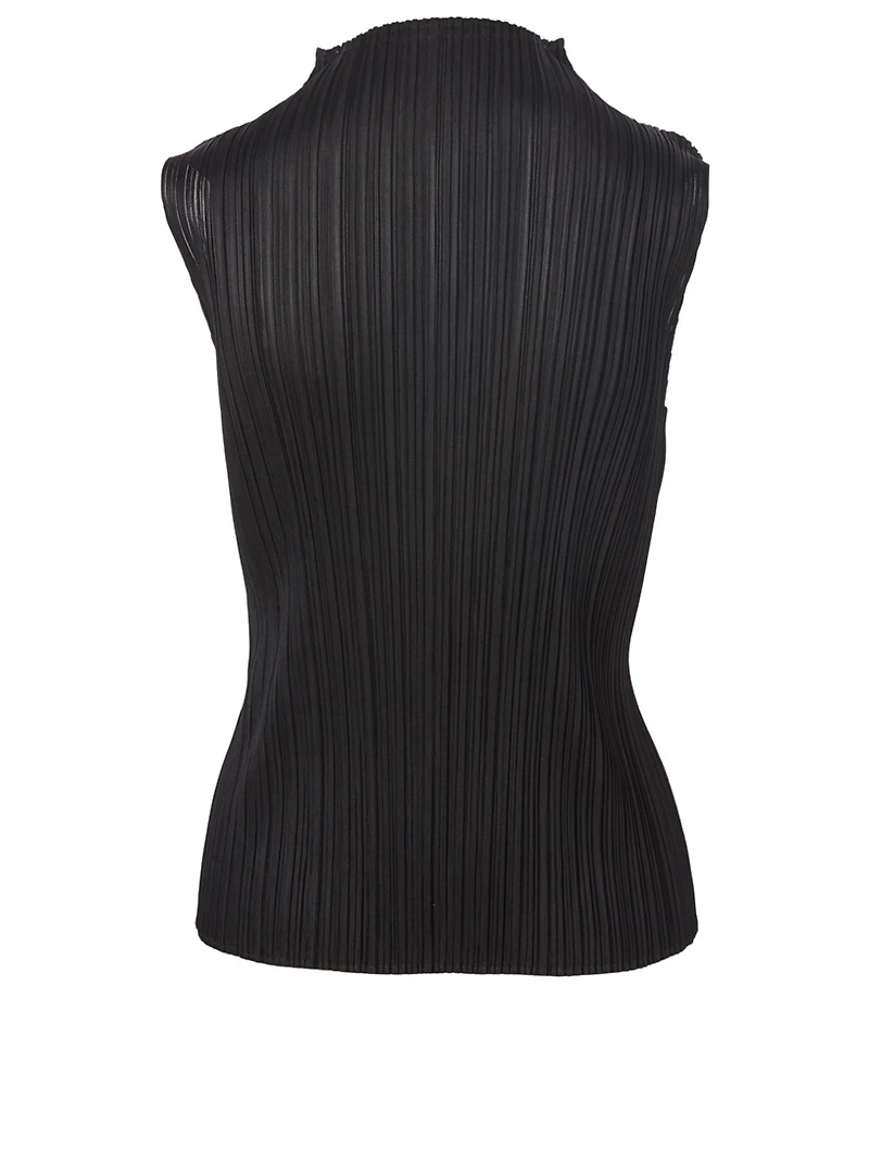 Pleated Mockneck Top