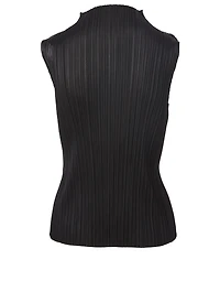 Pleated Mockneck Top