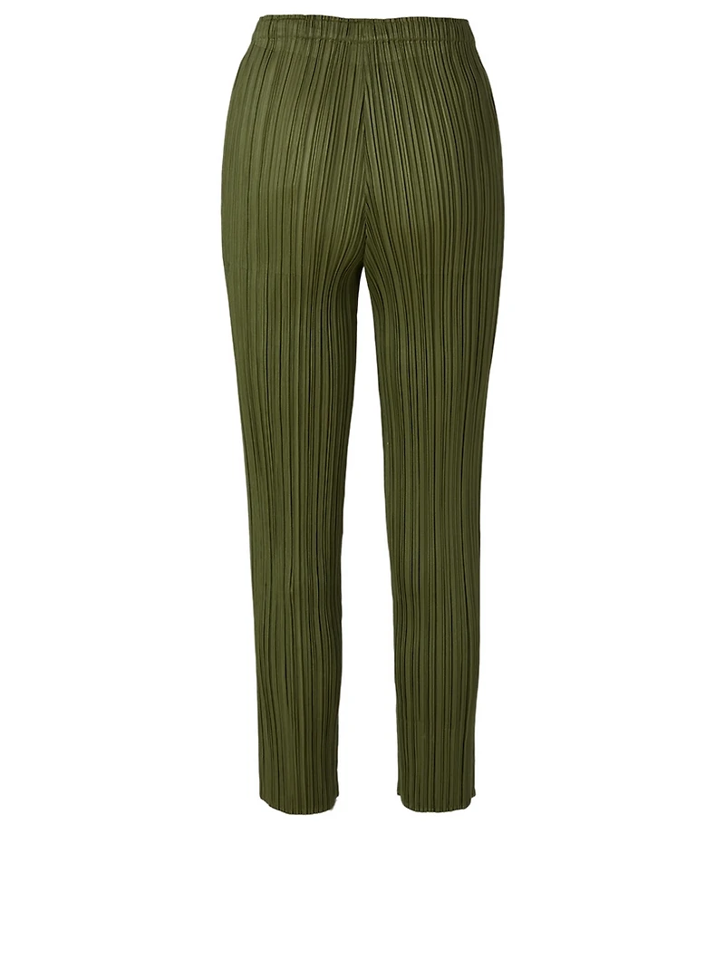 Pleated Cropped Pants