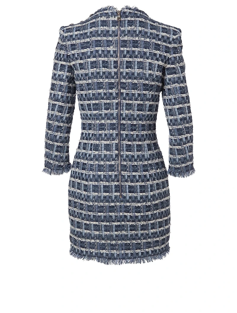 Cotton-Blend Tweed Dress