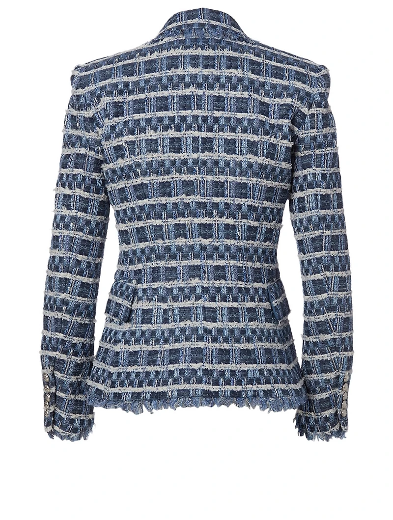 Cotton-Blend Tweed Blazer