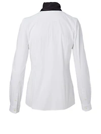 Cotton And Silk Shirt With Scarf