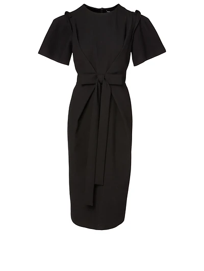 Wool Stretch Midi Dress