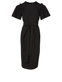 Wool Stretch Midi Dress