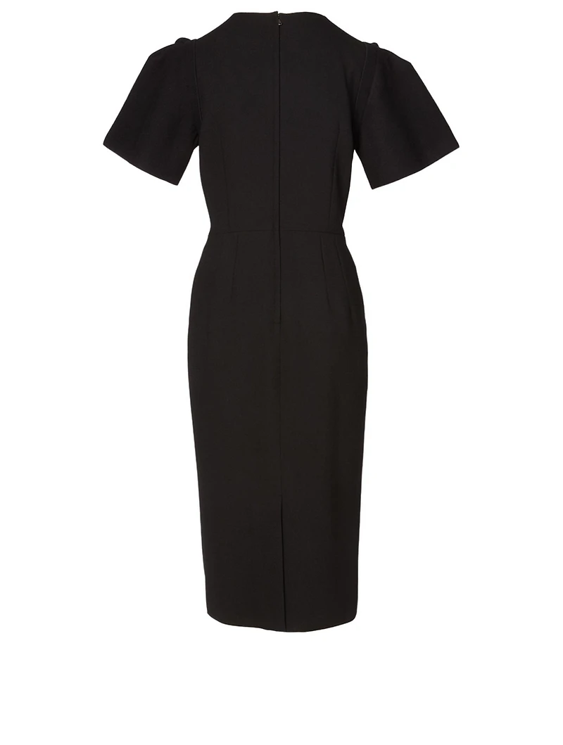 Wool Stretch Midi Dress