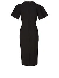 Wool Stretch Midi Dress