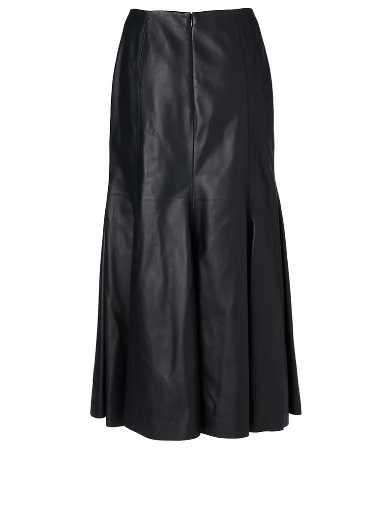 Amy Leather Midi Skirt