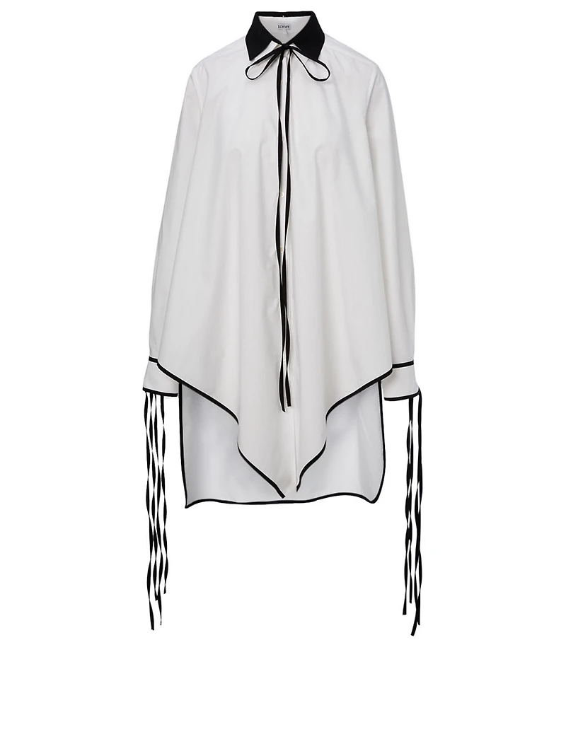 Cotton Pointed Hem Shirt